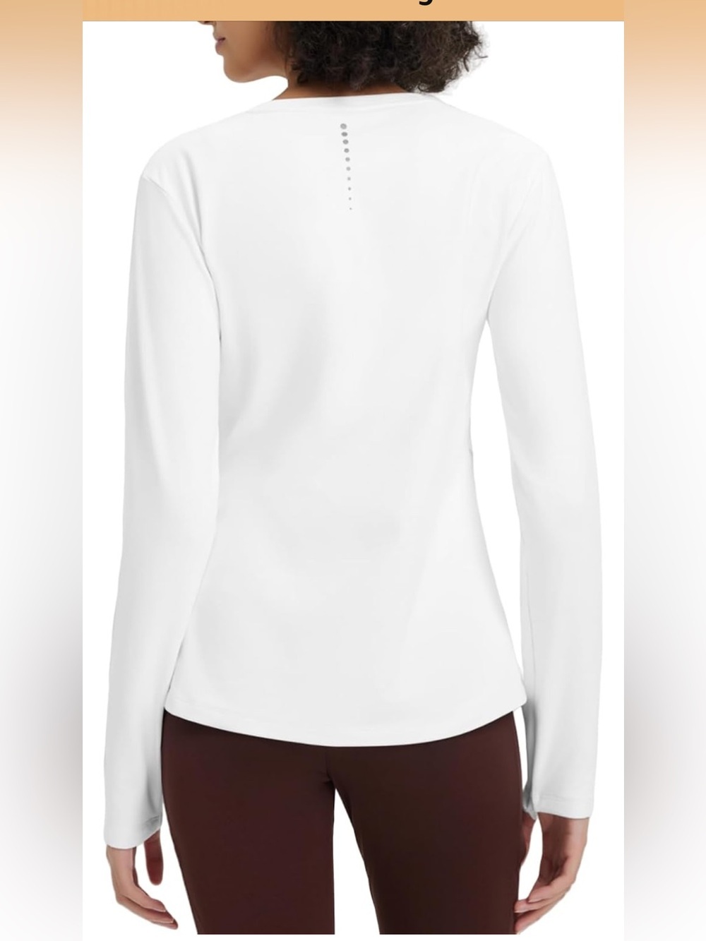 NWT  White Thermal Tops Long Sleeve Fleece Running Shirts Thumbhole Base Layer